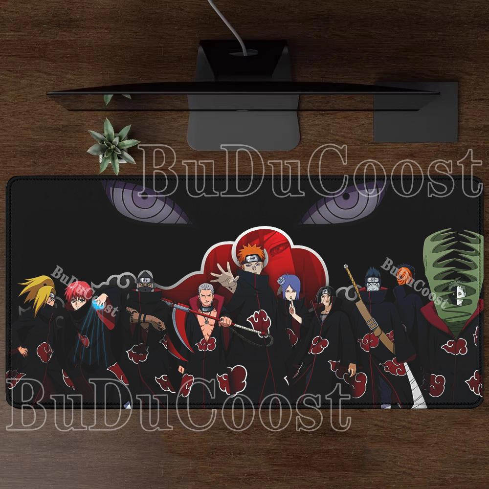 HD Printing Aakatsuki Naruto Mouse Pad Gaming Office Accessories Computer Keyboard Anime Non-slip Desk Mat Overlock XXL Mousepad