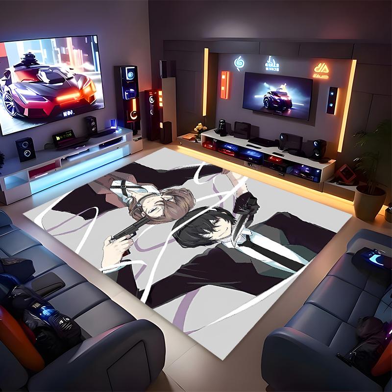 Anime Code Geass Printed Absorbent Washable Carpet,Non-Slip Bathroom Mats,Kitchen Rugs,Living Room Entrance,Camping Picnic Rugs