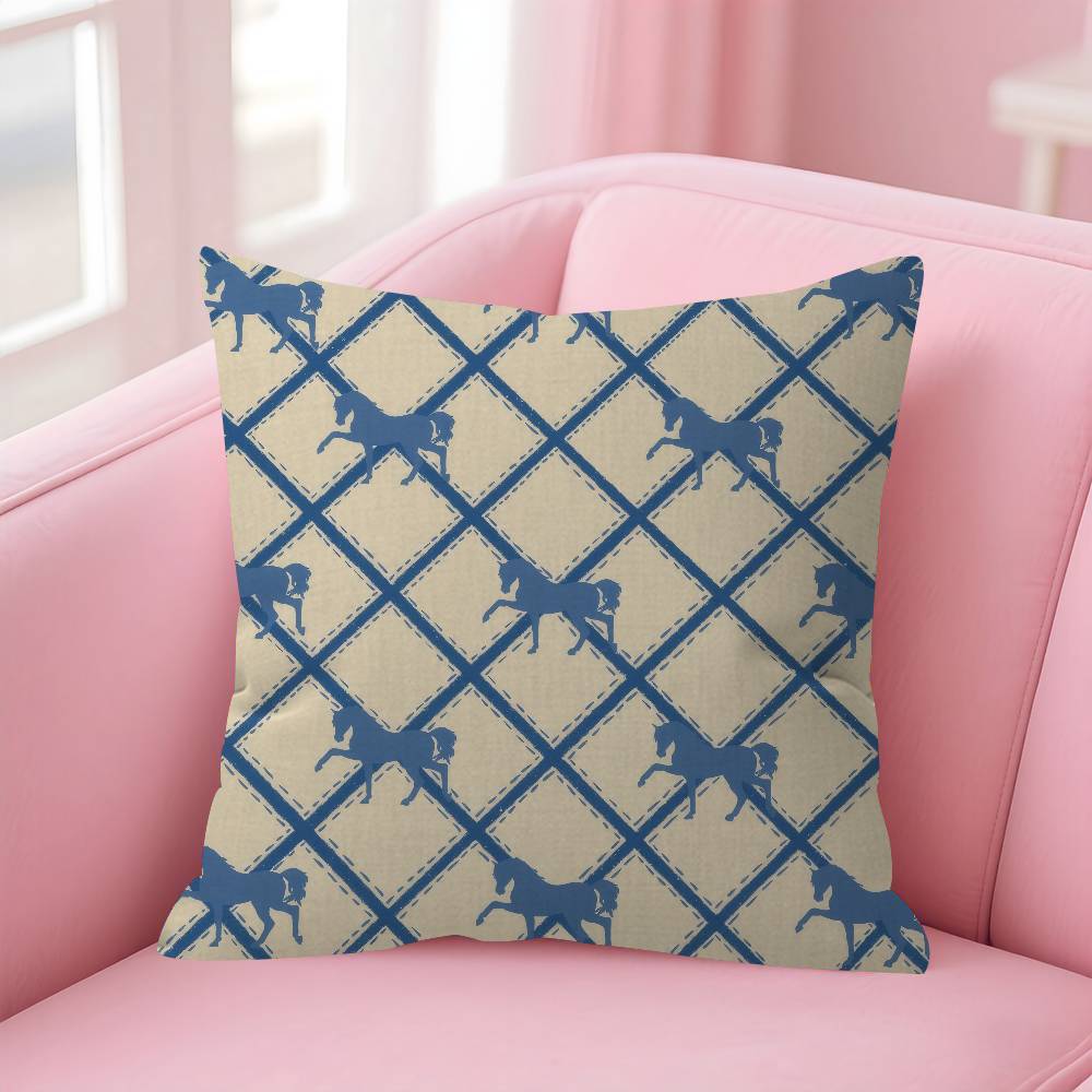 Horse Luxury Printed Pillow Gift Home Office Decoration Bedroom Sofa Car Cushion Cover Case 45X45
