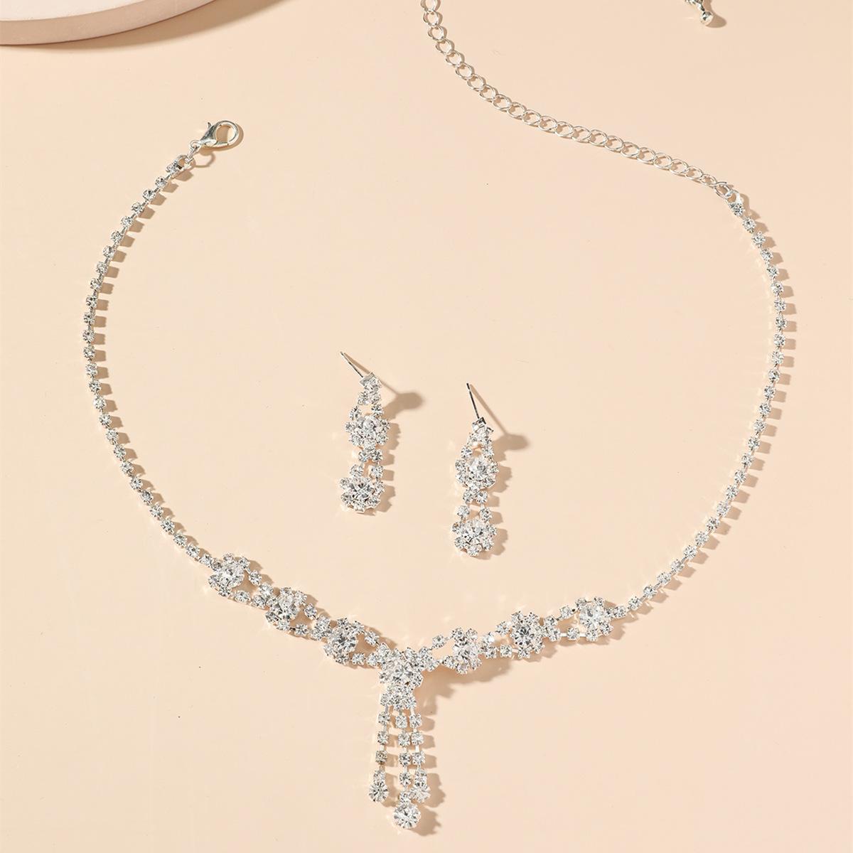 

Wedding party accessories temperament rhinestone jewelry set