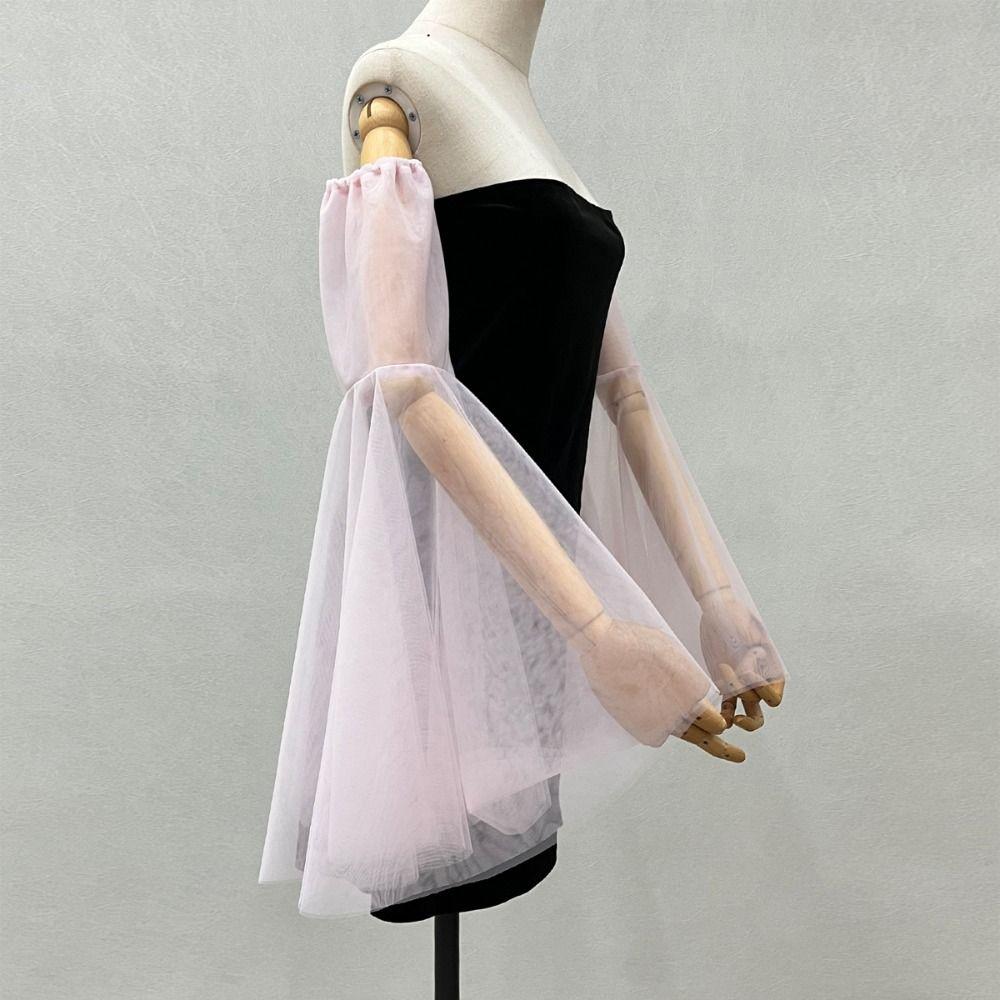 Sunscreen Detachable Sleeves Tulle Material Sheer Bridal Gloves Wedding Party