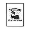 Poster - PLANETEE - J'peux Pas Je Suis Prof De Yoga (minimaliste) - A4/A3/A2 - Papier Photo 310 G/m² - Finition Perlée