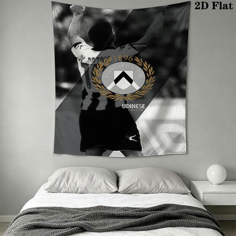 Udinese Calcio logo Wall Hanging Printed Fabric Blanket Decorative Tapestries for Bedroom Living Room Home Decor