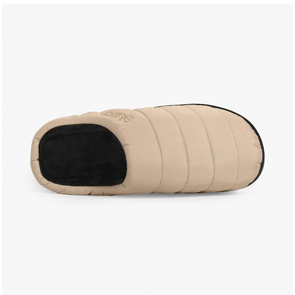 Subu Beige  Sb 73  Dun Borstad Vadderad Tofflor
