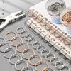 Golden Metal Metal Ring Binder Staple Book Binding Clip Metal Binder Ring  Keychain