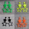 Star Earrings for Women Neon Color Hollow Star Dangle Earrings Sparkle-Star Drop Earrings Jewelry Gift Valentines Day