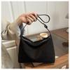 2 Autumn and Winter New Matte Cowhide Texture Simple Leather Bag Lazy Casual Shoulder Messenger Tote Bag Women