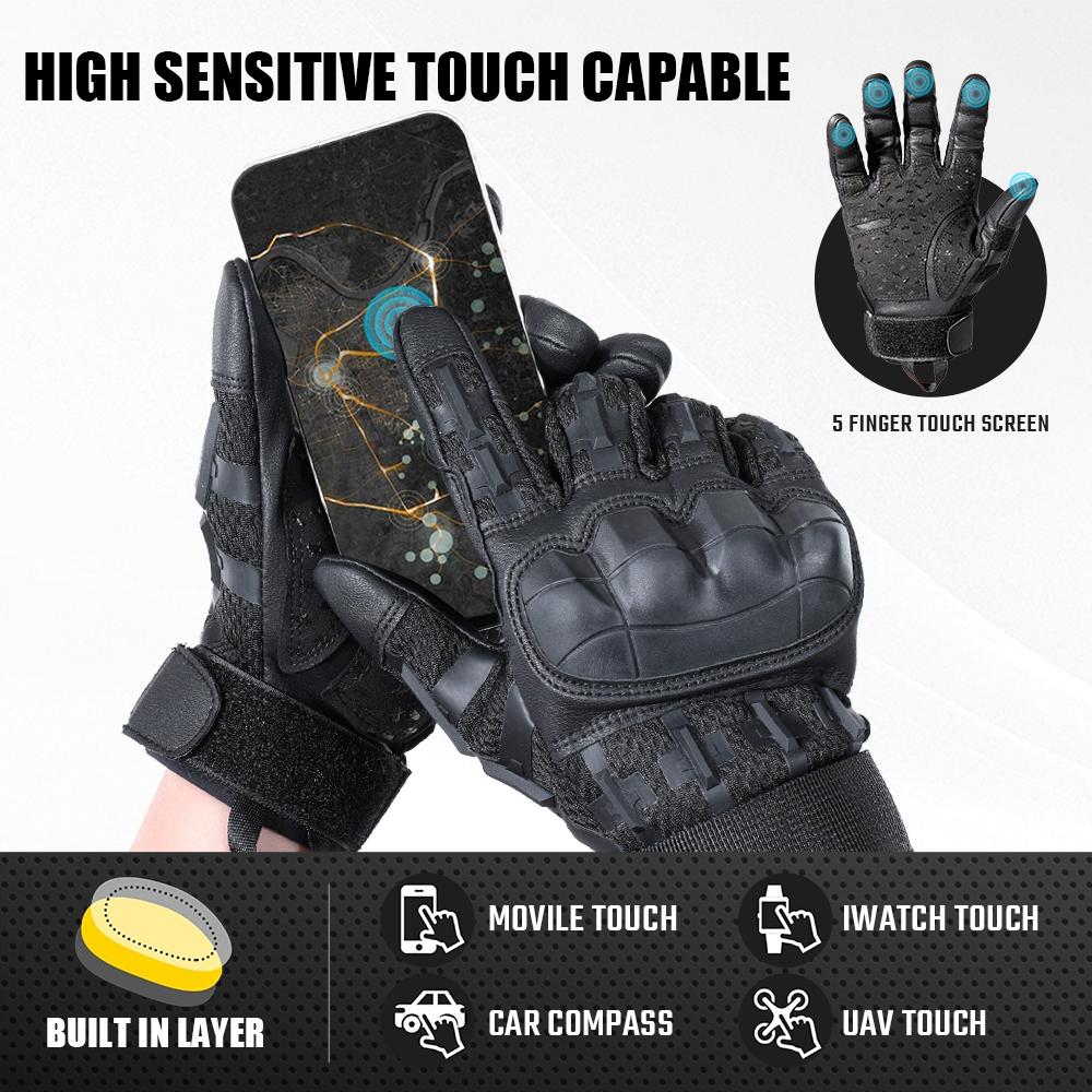 Outdoor Gloves Touch Screen Hard Shell Non-slip Protective Gear for Sports Hiking Climbing Hunting Cycling Motorcycle