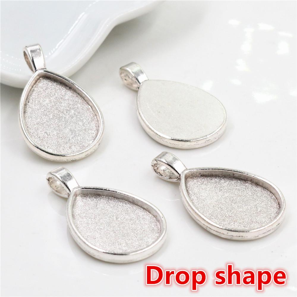 10 pièces 18x25mm Taille intérieure 3 couleurs Style classique Cabochon Camée Base Monture Charms Pendentif Bijouterie