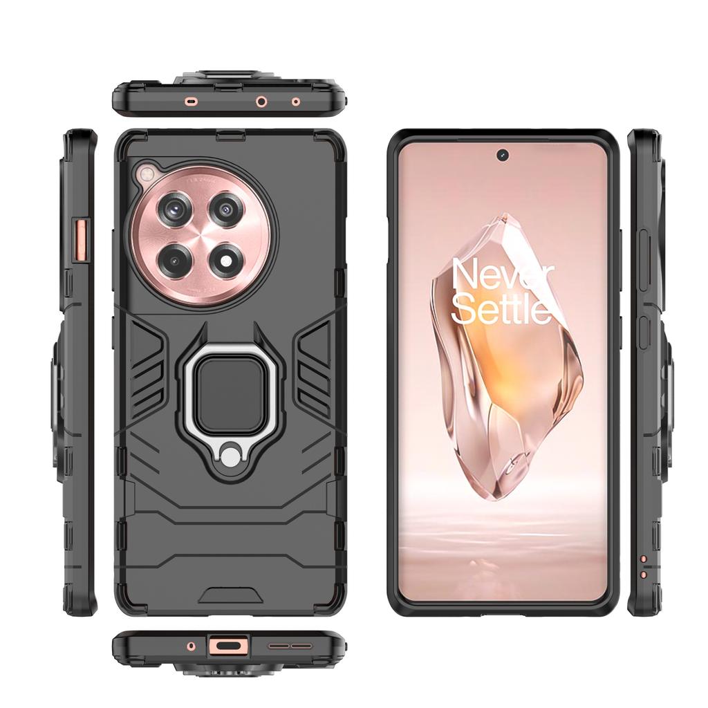 For OnePlus Ace 3 5G/12R 5G Ring Kickstand Case PC +TPU Phone Cover