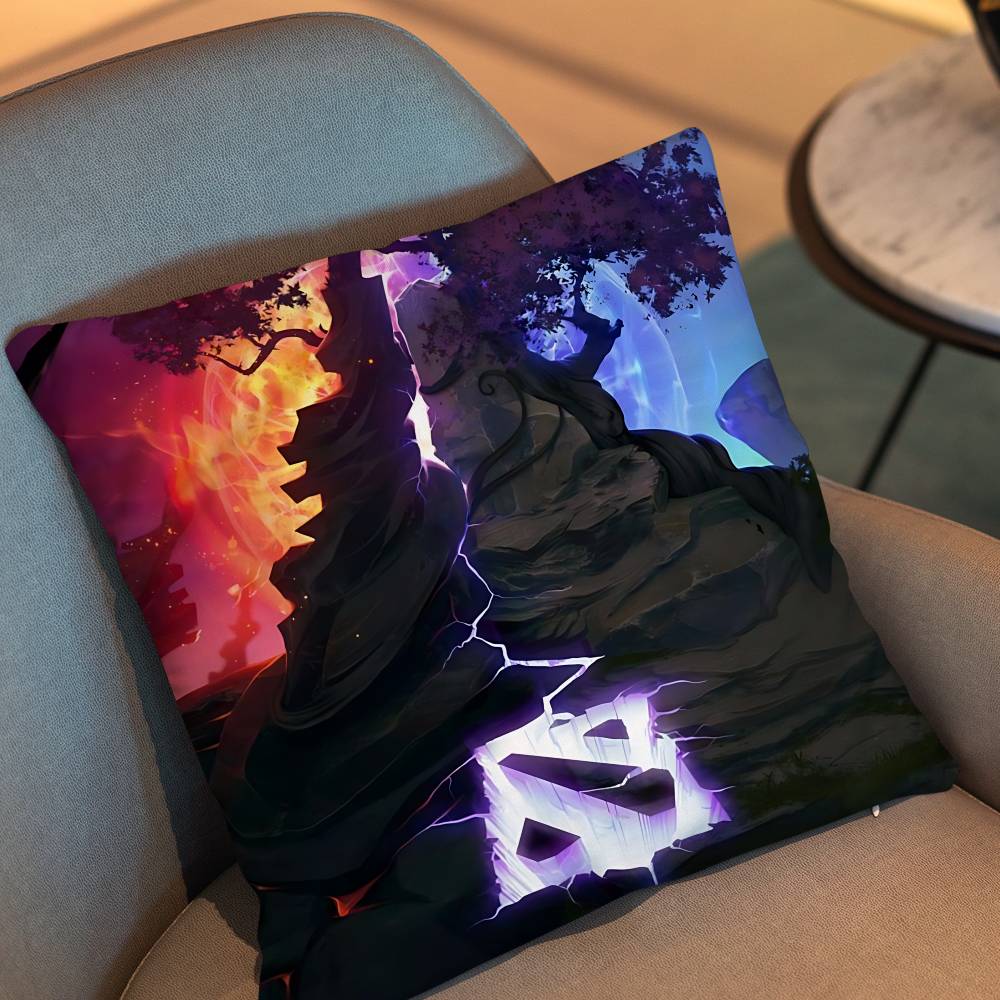 Game Dota 2 Rubick Pillow Case Square Double-Sided Printing Short Plush Sofa Cushion Cover Bedroom Bedside Pillow