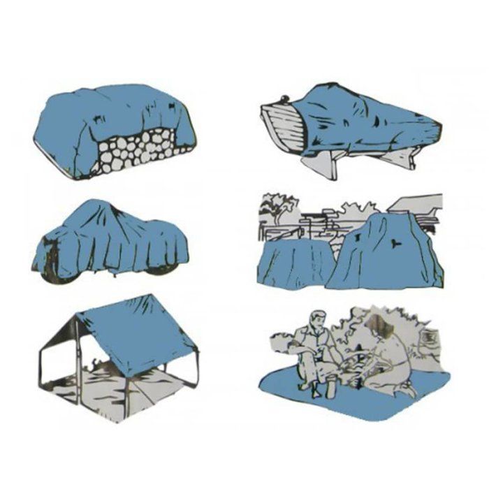 Bâche de Protection 180g/m², 8x10m (80m²) - Étanche, UV, Renforcée