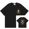 Men Women Streetwear Short Sleeve T-Shirt With Geometric Letter Print Loose Fit Cotton Tee Casual