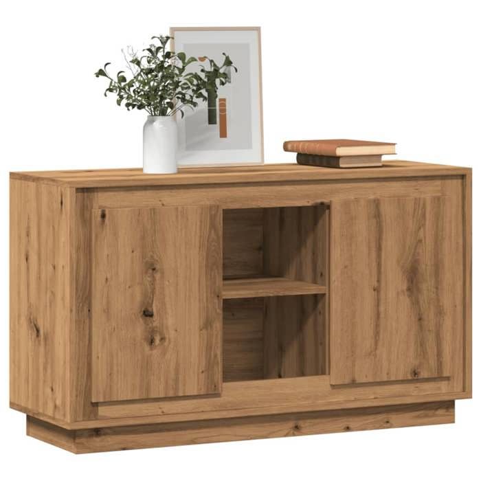 VidaXL Buffet chêne artisanal 102x35x60 cm bois d'ingénierie 857138