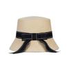 VARZAR Ribbon Paper Bucket Hat Beige