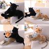 Simulation Plush Leopard Doll Home Decoration Multiple Sizes Black Child Yellow