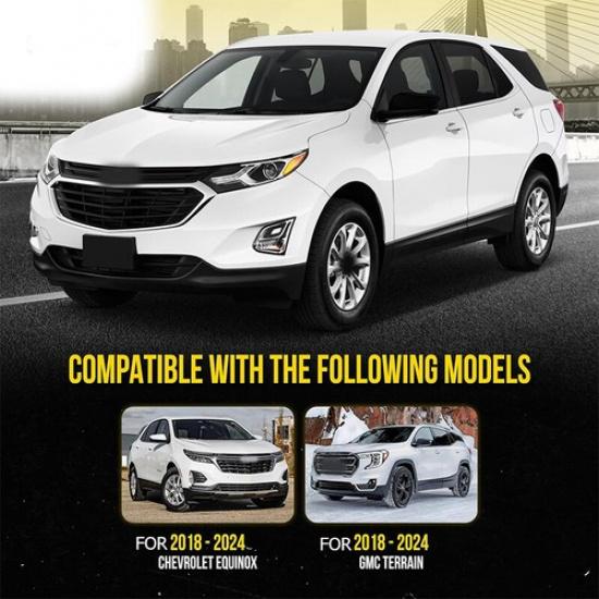 Rearview Mirror Cover Cap Heated Gloss Black For Chevy Equinox Terrain 2018~2023