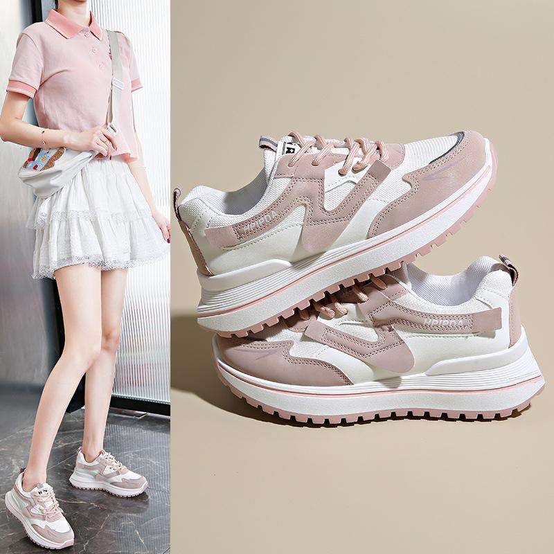 Mesh Forrest Gump running shoes breathable ultra-light women's shoes 2025 summer new platform sports casual shoes dad shoes