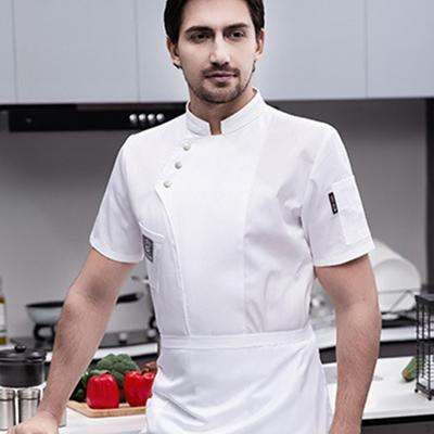 Chef Jacket, Short Sleeve Catering Shirt Wear Uniform for Managers Line Cooks Caterers