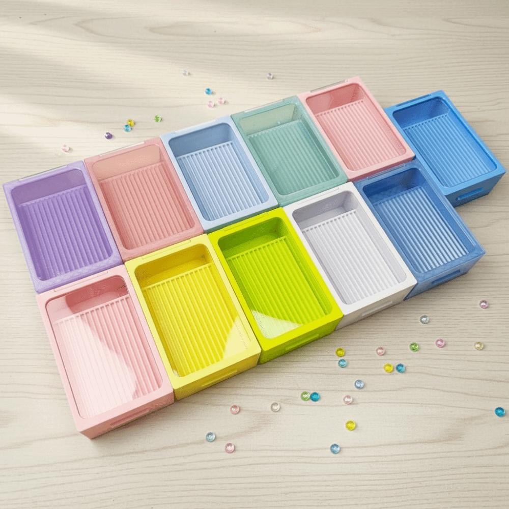 2-in-1 Perler Bean Box 15 Slot Bean Spatula Fuse Bead Sorting Organizer Box Handmade DIY
