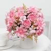 Peony Silk Artificial Flowers High Quality Home Living Room Wedding Bride Bouquet Party DIY Gift Dahlia Fake Flower Decoration