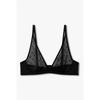 Women Logo Pattern Mesh Triangle Bra 0826181523
