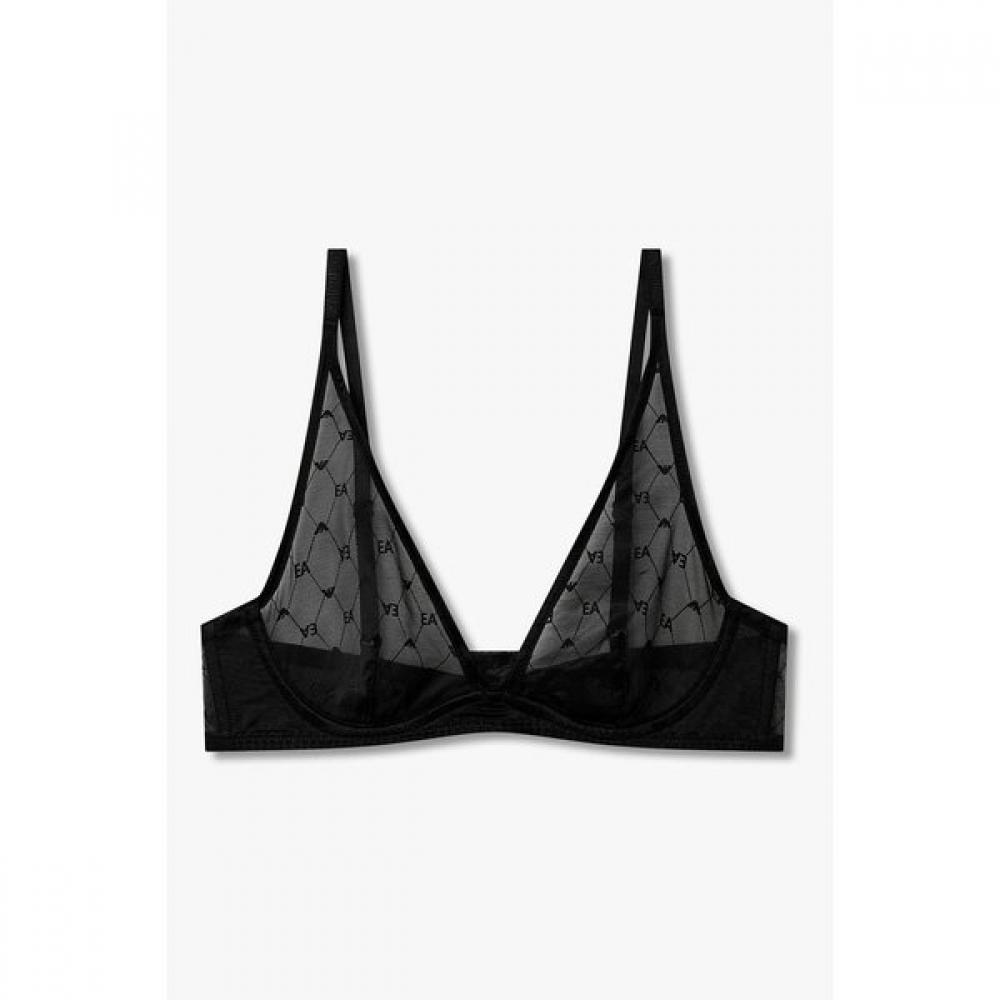 Emporio Armani Women Logo Pattern Mesh Triangle Bra 0826181523 75B(34B)
