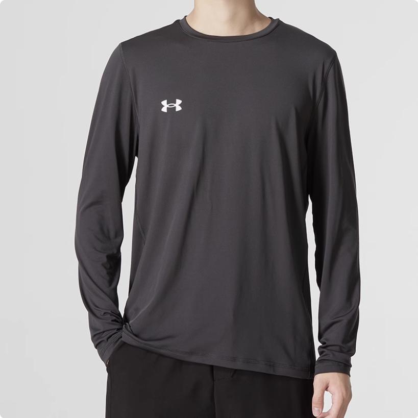 Under Armour Solid Color Crew Neck Long Sleeve Sweatshirt Straight Leg Mid Waist Pants Casual Sports Set Men Sets 22600307-011+21500737-408
