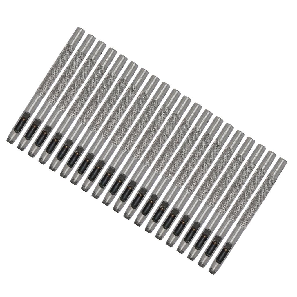 20pcs Leather Hole Punch Professional Carbon Steel Leather Hollow Punch Tool for Leather Gasket Belt Fabric Paper Plastic