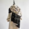 Luxury  Women'S Two-Sided Printed Scarf - Soft Warm Pashmina Butterfly Shawl Winter Outdoor Coldproof Windproof Blanket
