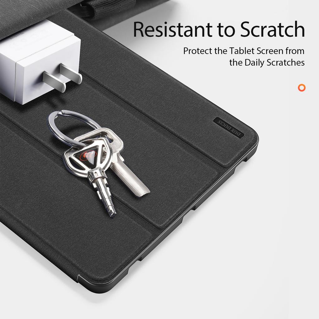 DUX DUCIS Domo Serie für Samsung Galaxy Tab S10+/S9+/S9 FE+ Hülle Dreifach faltbarer Ständer Lederabdeckung Auto Wake/Sleep
