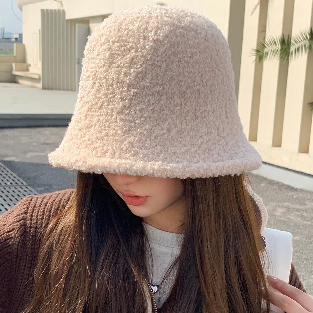 

Современная панама из овечьей шерсти для женщин на осень-зиму, простая, закрывающая лицо теплая шапка для бассейна, стильная шляпа в наличии бежевый