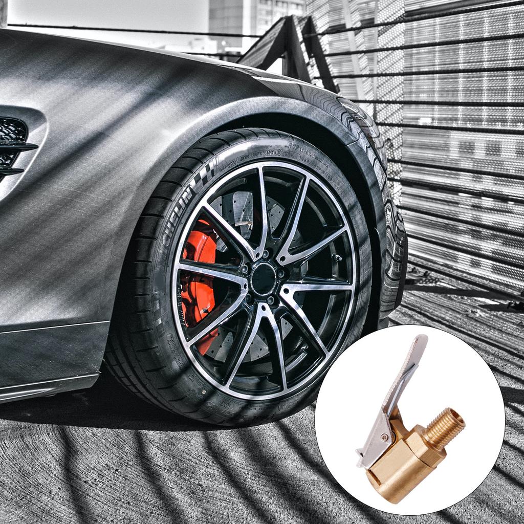 Universal Air Chuck 2-Pack Universal Metal Air Chuck Inflation Nozzle Threaded Connection for Car Tire Valve