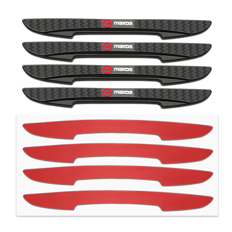 

4pcs Rubber Car Door Edge Protector Sticker Anti Collision Anti-scratch Strips For Mazda 2 3 bk 6 gg gj gh CX3 CX5 CX7 CX9 CX30 чёрный