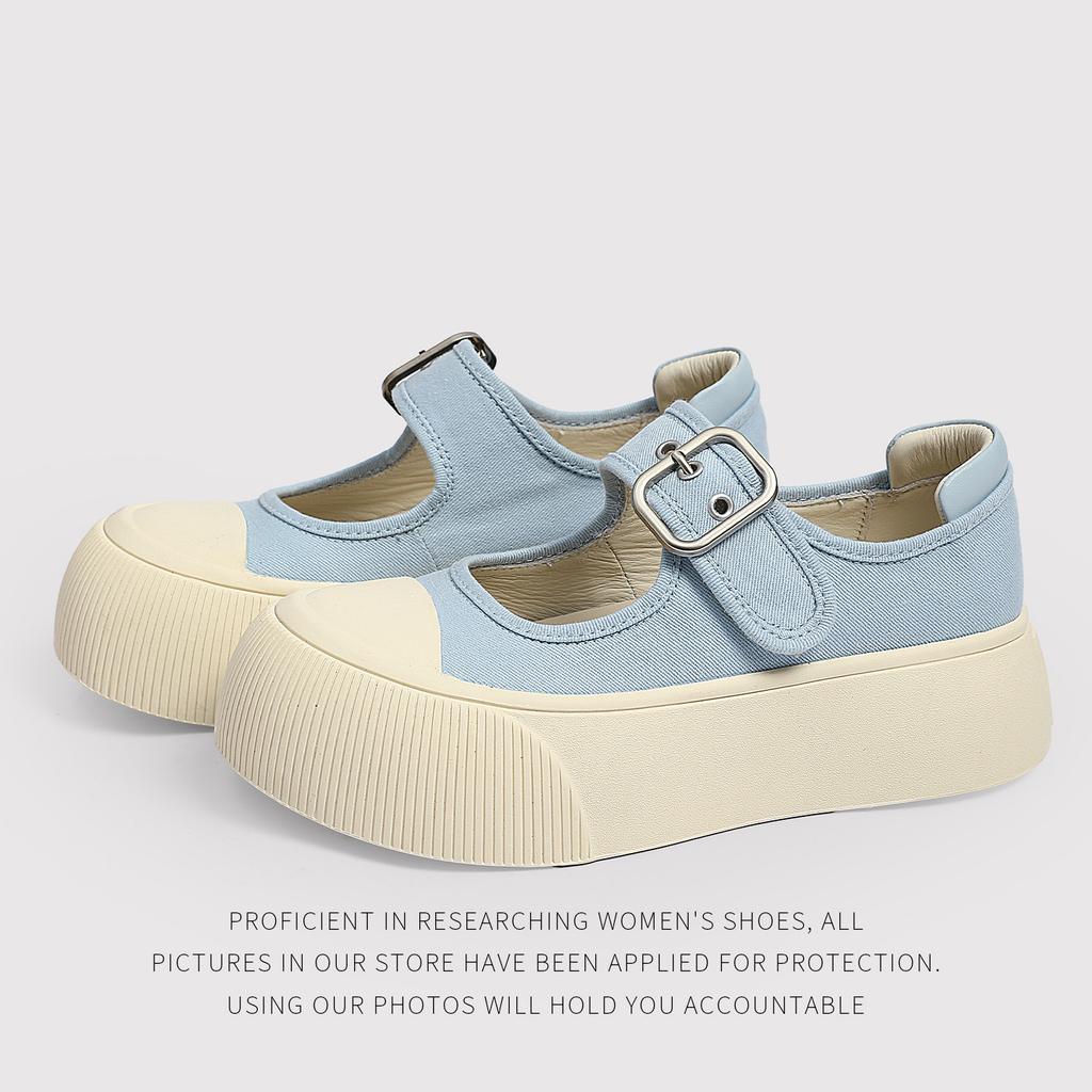 Summer New Board Shoes Platform Mary Jane Shoes Women'S Fashion Versatile Velcro Casual Shoes Silver