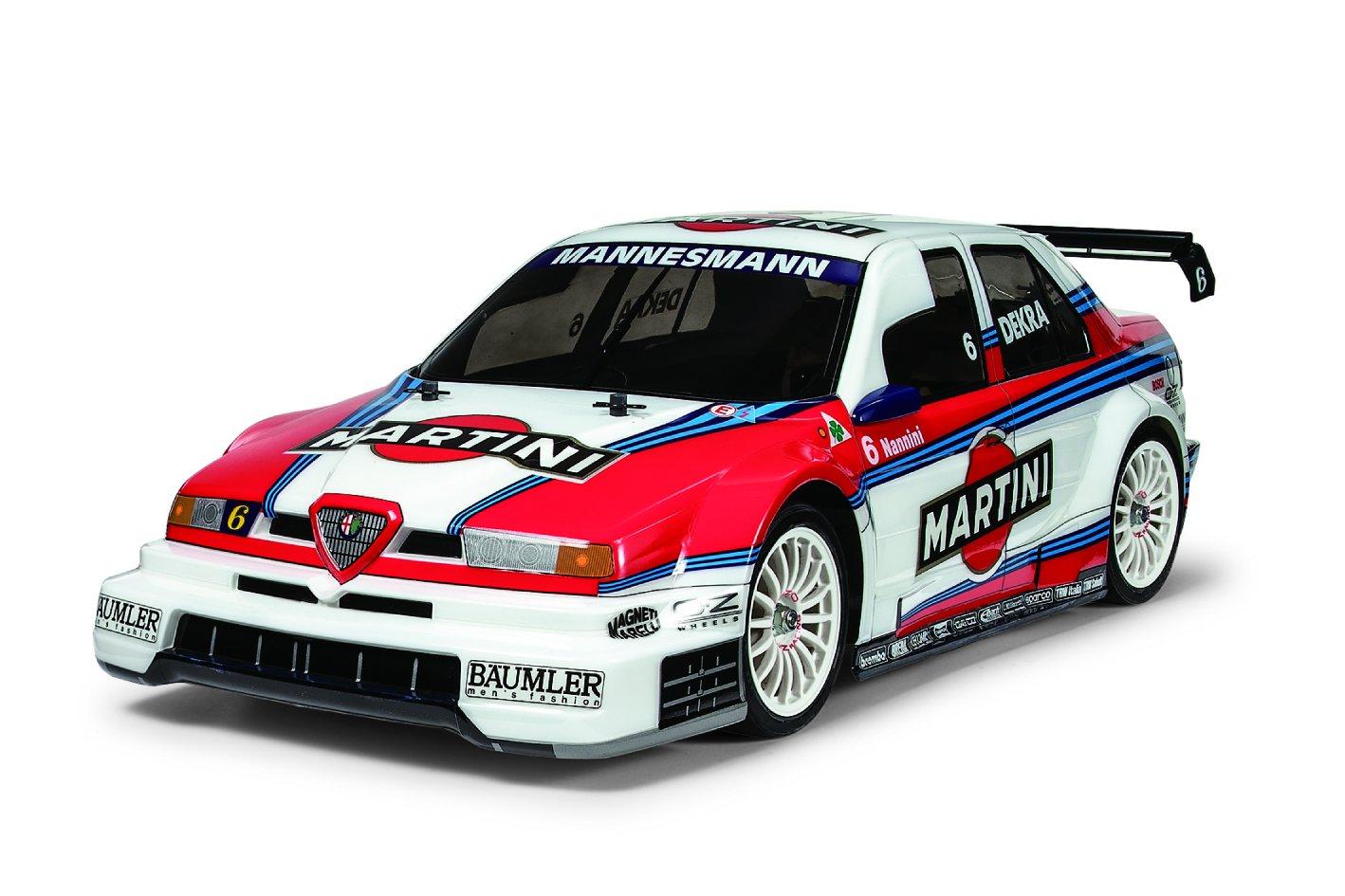 

Tamiya Scale Electric Car Series 606 Alfa Romeo 155 V6 TI Martini Model 58606 1/10 R/C No. (TT-02 Chassis) On-Road