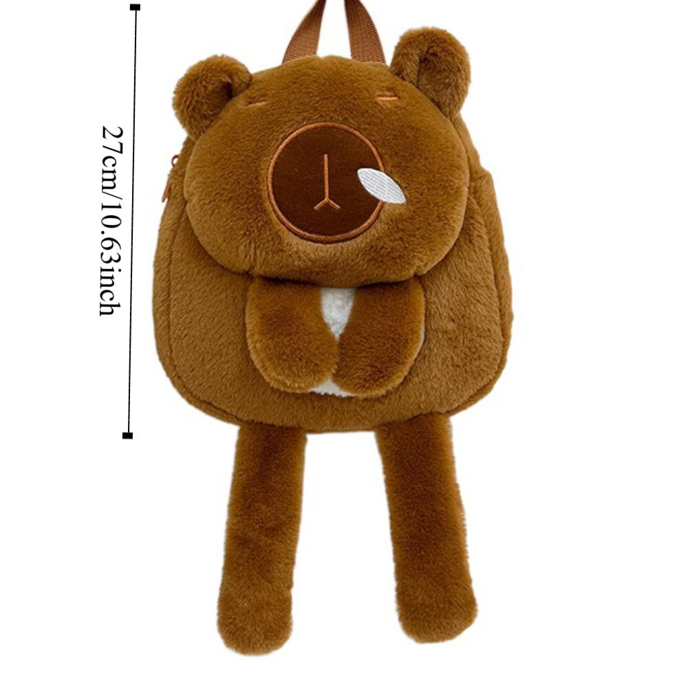Animal Capybara Plush Bag Long Leg Cute Shoulder Bag Kawaii Capybara Plush Backpack  Couple
