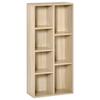 HOMCOM Storage Unit Bookcase 7-cube Shelf for Interior, Living Room, Bedroom - 50W X 24D X 106H Cm, Natural Wood