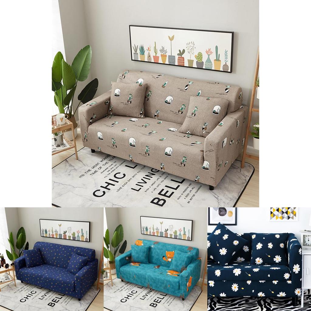 Premium Quality Soft Slipcovers For 1-4 Seats Retro Recliner Sofa Cover With Elastic Fit