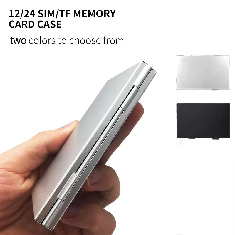 Scatola Porta Schede SIM Portatile 12 Slot Custodia Organizer per Nano SIM Card Per Telefono Cellulare Viaggio Uso Quotidiano