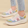 2025 Women's Shoes 2024 New Fashion Casual Trend Sports Versatile Plus Size Color Thick Soled Casual Board Shoes Women Sneakers