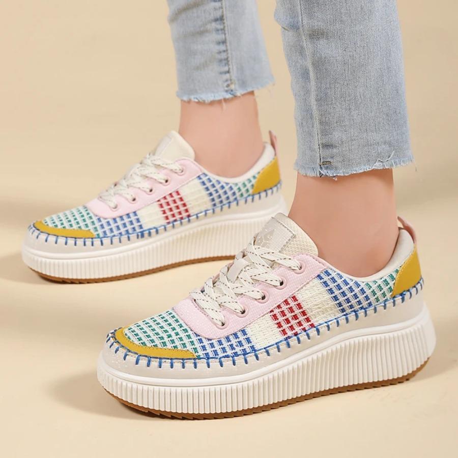 2025 Women's Shoes 2024 New Fashion Casual Trend Sports Versatile Plus Size Color Thick Soled Casual Board Shoes Women Sneakers