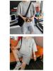 2023 Men's Summer Casual Waffle Short-Sleeve T-Shirt Set: Teens' Loose, Comfortable Fit