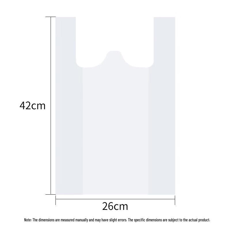 Miaojie 26x42cm Plastic Vest Shopping Bags (100 Pcs)