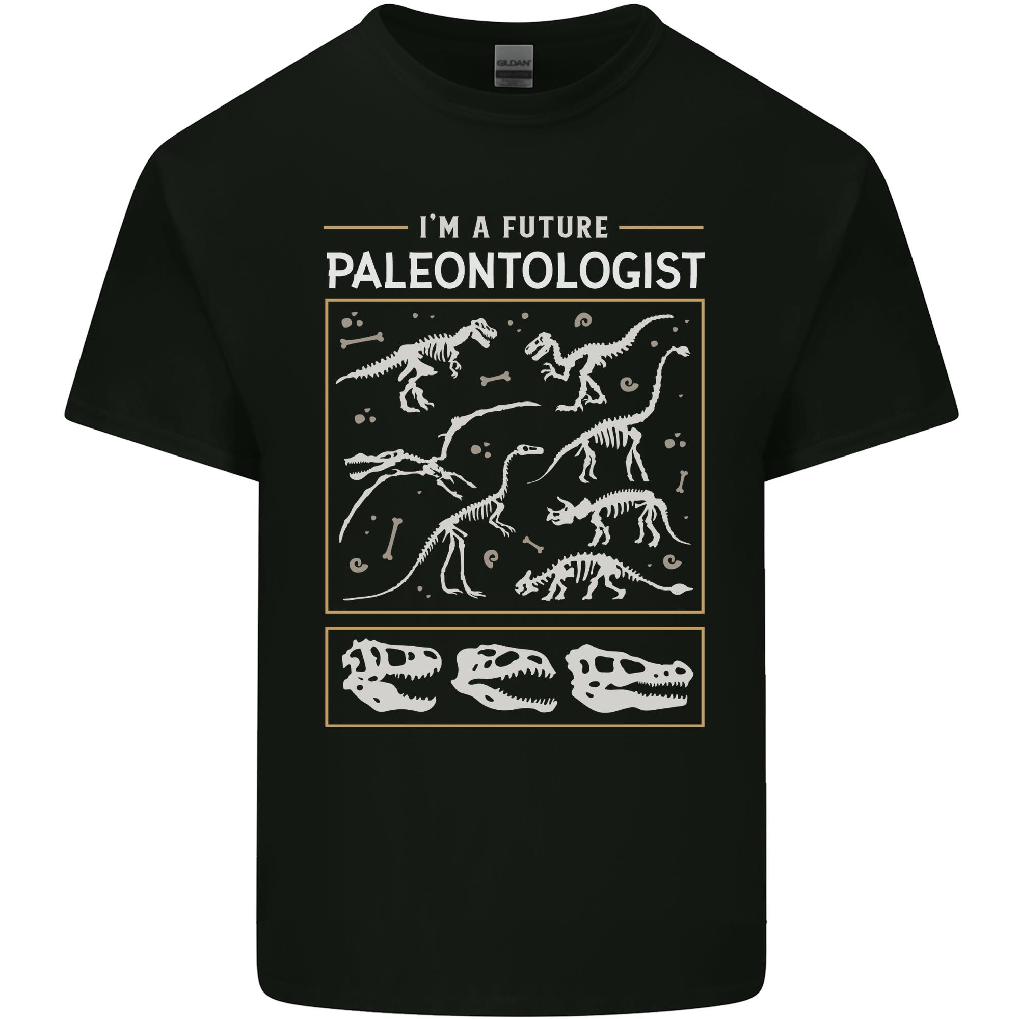 Future Palaeontologist Dinosaurs TRex Unisexs Light Cotton TShirt S