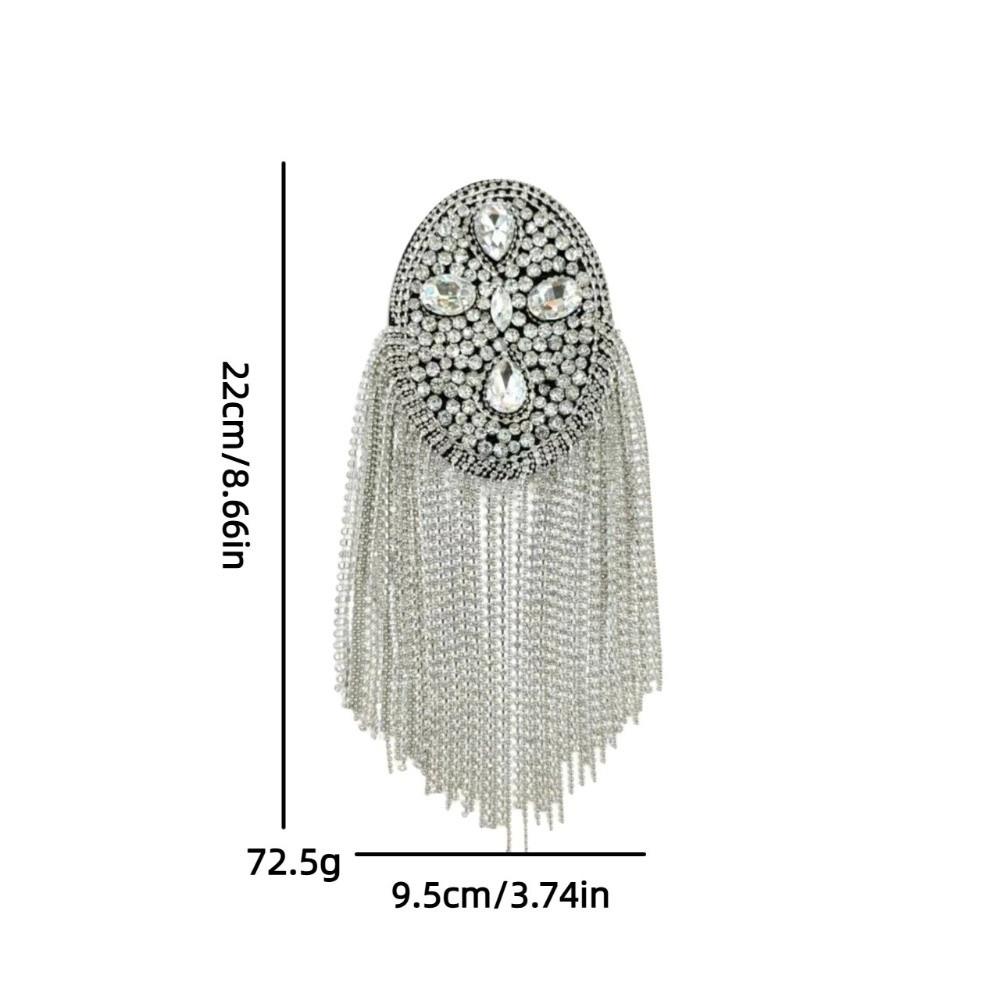 Zinc Zinc Alloy Tassel Epaulettes Rhinestone Shoulder Mark Classic Shoulder Board Choir Performance