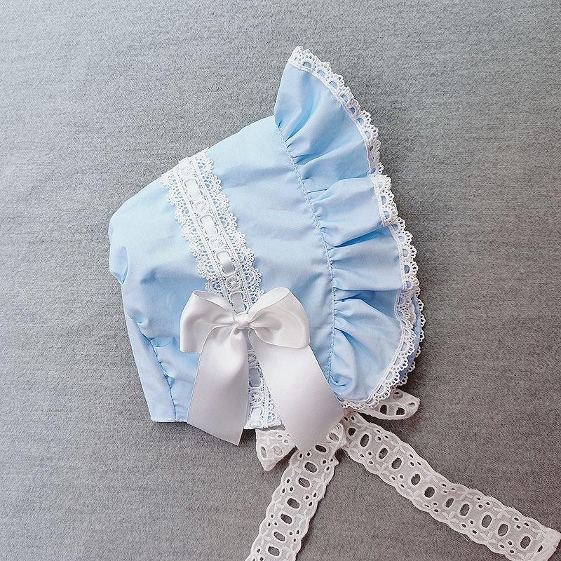 Pilger viktorianische Haube Lolita Mädchen Vintage Rüschen Dienstmädchen Cosplay Kostüm Zubehör Spitze Schleife Hut für Frauen Geschenk Kürbis Mütze