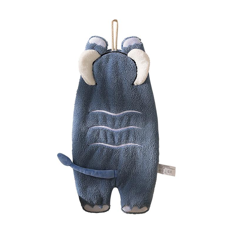 Cute Cat Rabbit Elephant Hanging Towel Kitchen Hand Towel Bathroom Soft Absorbent Handkerchief Wipe Towel Cartoon Kids Towels