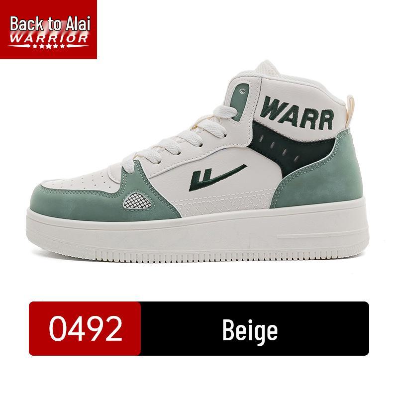Women s Warrior High-Top Platform Shoes - Versatile Autumn/Winter 2024 Style with Thick Soles for Added Height 36