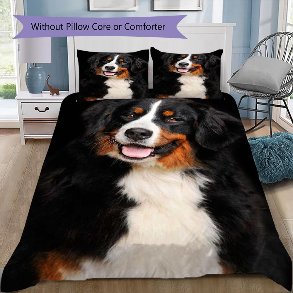 Cute Puppy Pattern Bedding,Quilt Set Quilt Cover Pillowcase Home Birthday Gift (1*duvet cover+2*pillowcase,without core)ZSJT0917281